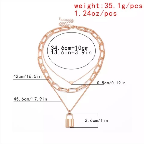 Chunky Lock ๐ Silver Necklace - Picture 4 of 4